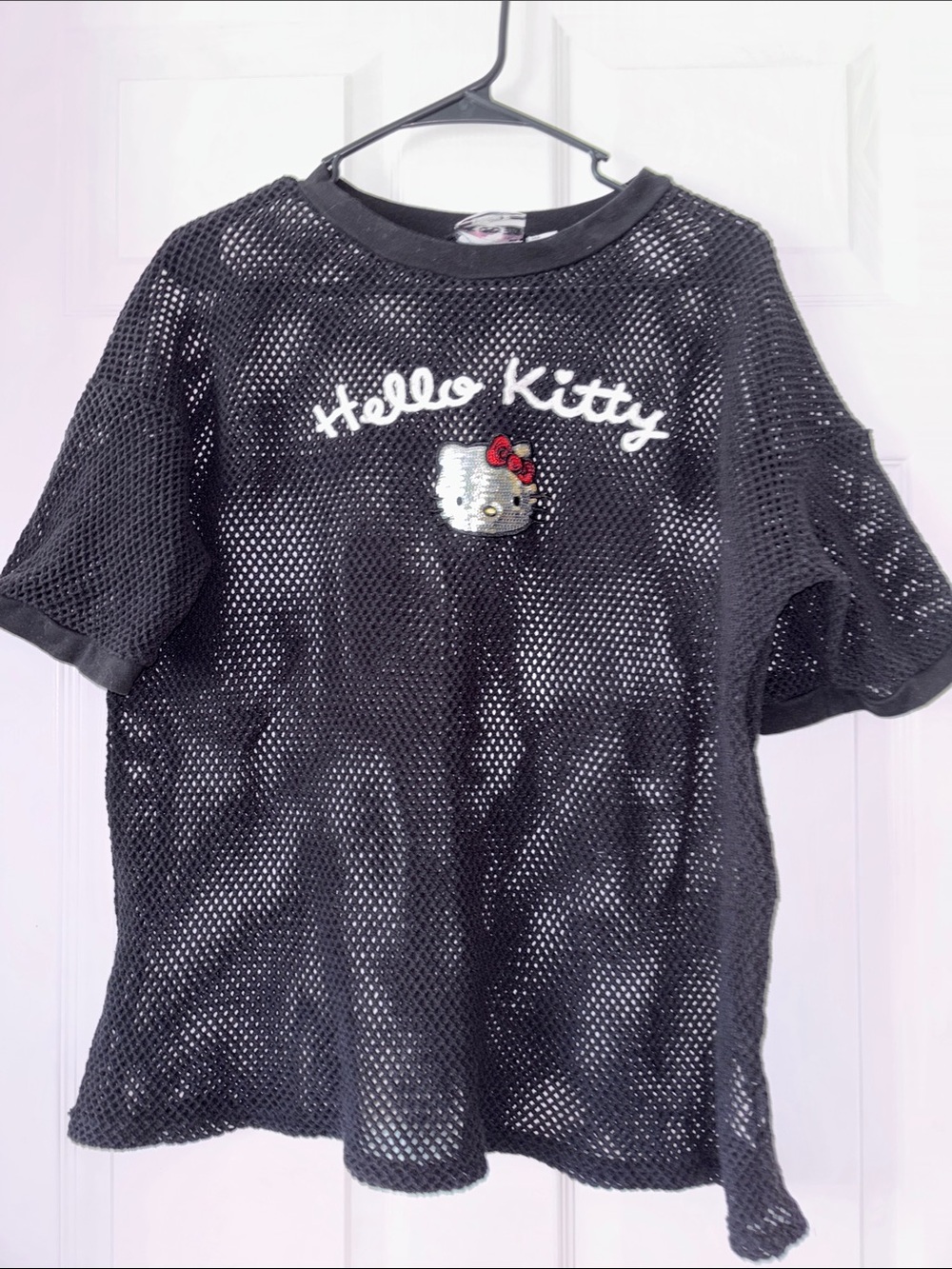 Forever 21 Hello Kitty Black Mesh swimsuit cover
